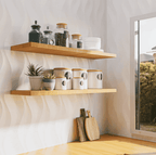 White Oak Floating Shelf - Fractal Designs Inc
