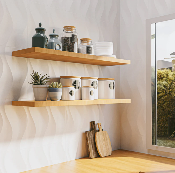 White Oak Floating Shelf