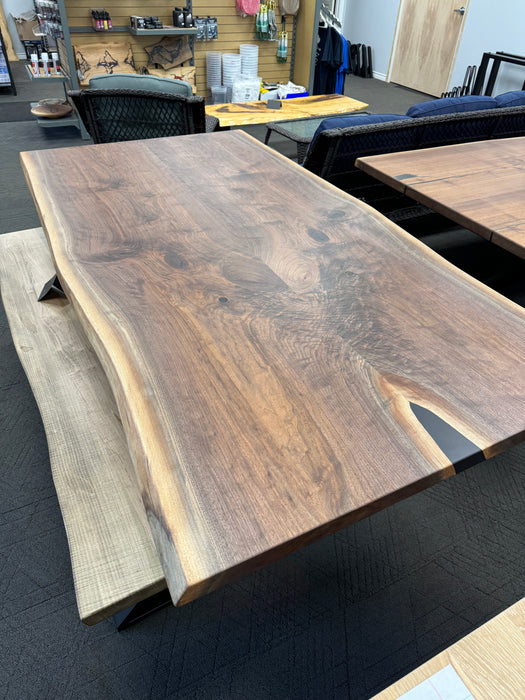 Live edge walnut dining table 84L 43W