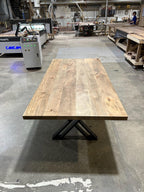 Custom Made Rectangle Dimensional Wormy Maple Table - Fractal Designs Inc