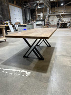 Custom Made Rectangle Dimensional Wormy Maple Table - Fractal Designs Inc