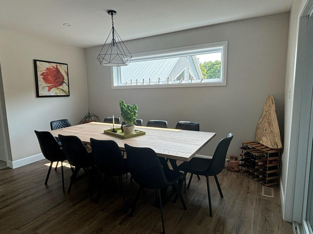 Custom Made Rectangle Dimensional Oak Table - Fractal Designs Inc