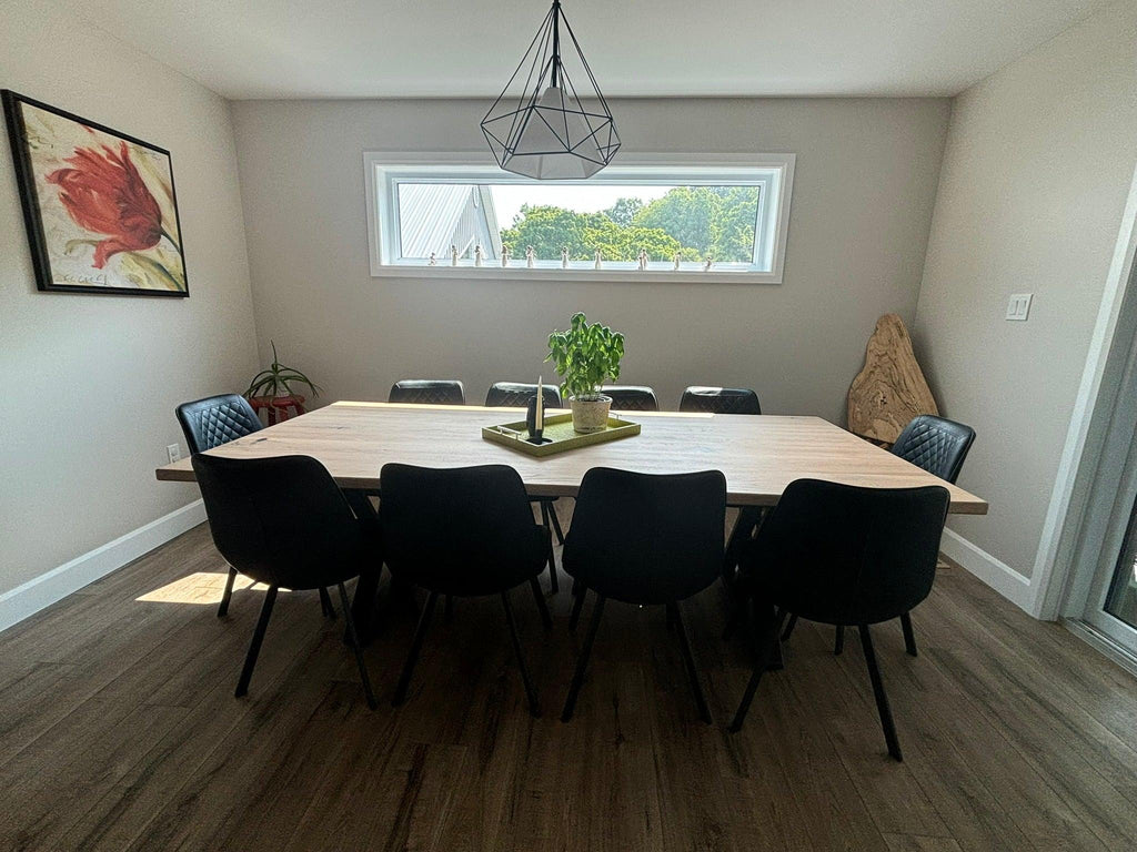 Custom Made Rectangle Dimensional Oak Table - Fractal Designs Inc