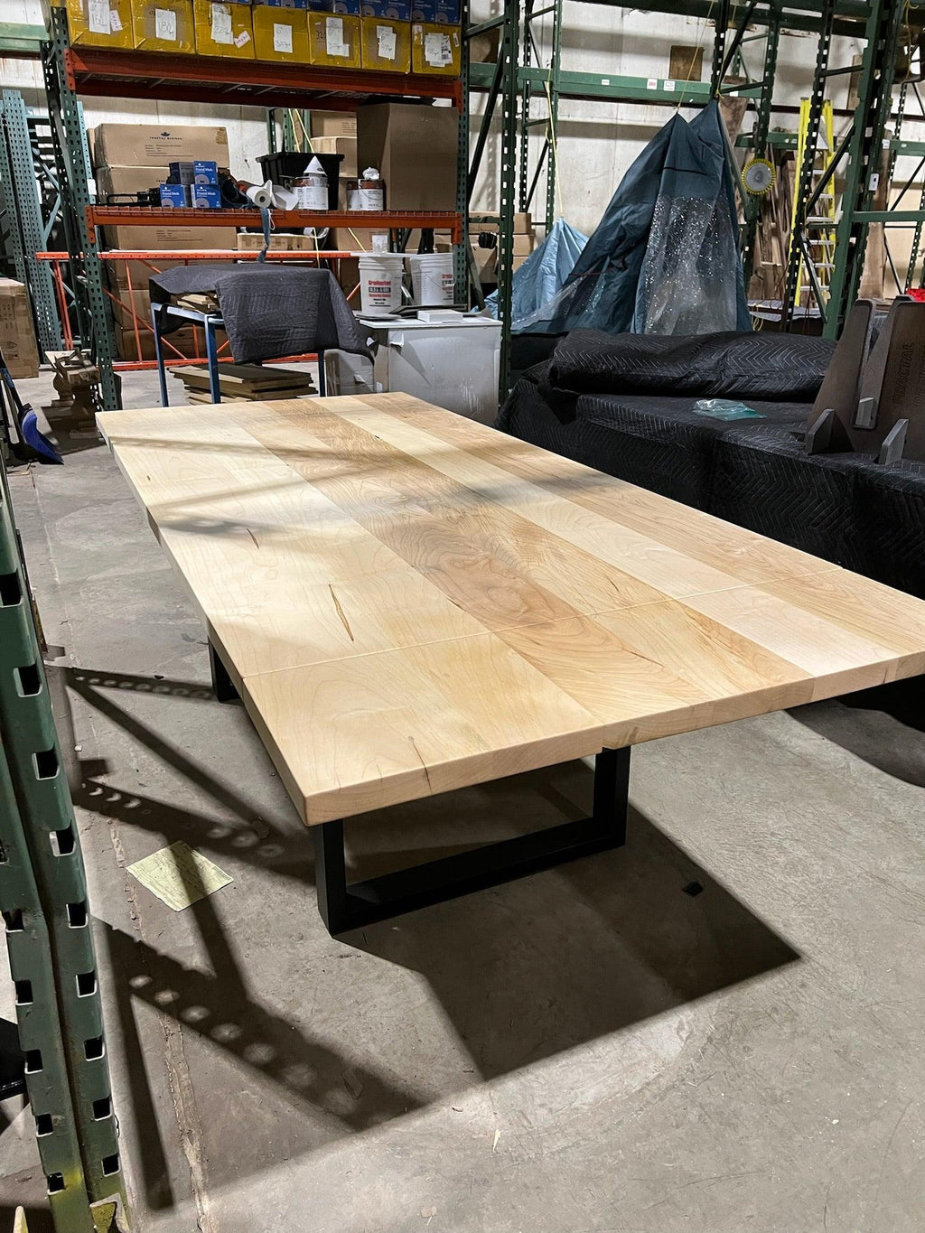 Custom Made Rectangle Dimensional Clear Maple Table - Fractal Designs Inc