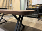 Custom Made Rectangle Book Matched Walnut Table - Fractal Designs Inc