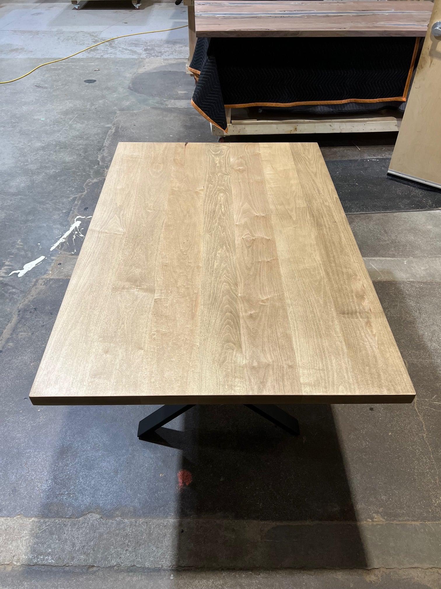 Custom Made Rectangle Dimensional Clear Maple Table - Fractal Designs Inc