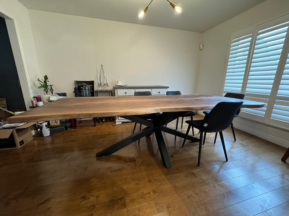 Custom Made Rectangle Book Matched Walnut Table