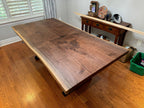 Custom Made Rectangle Book Matched Walnut Table - Fractal Designs Inc