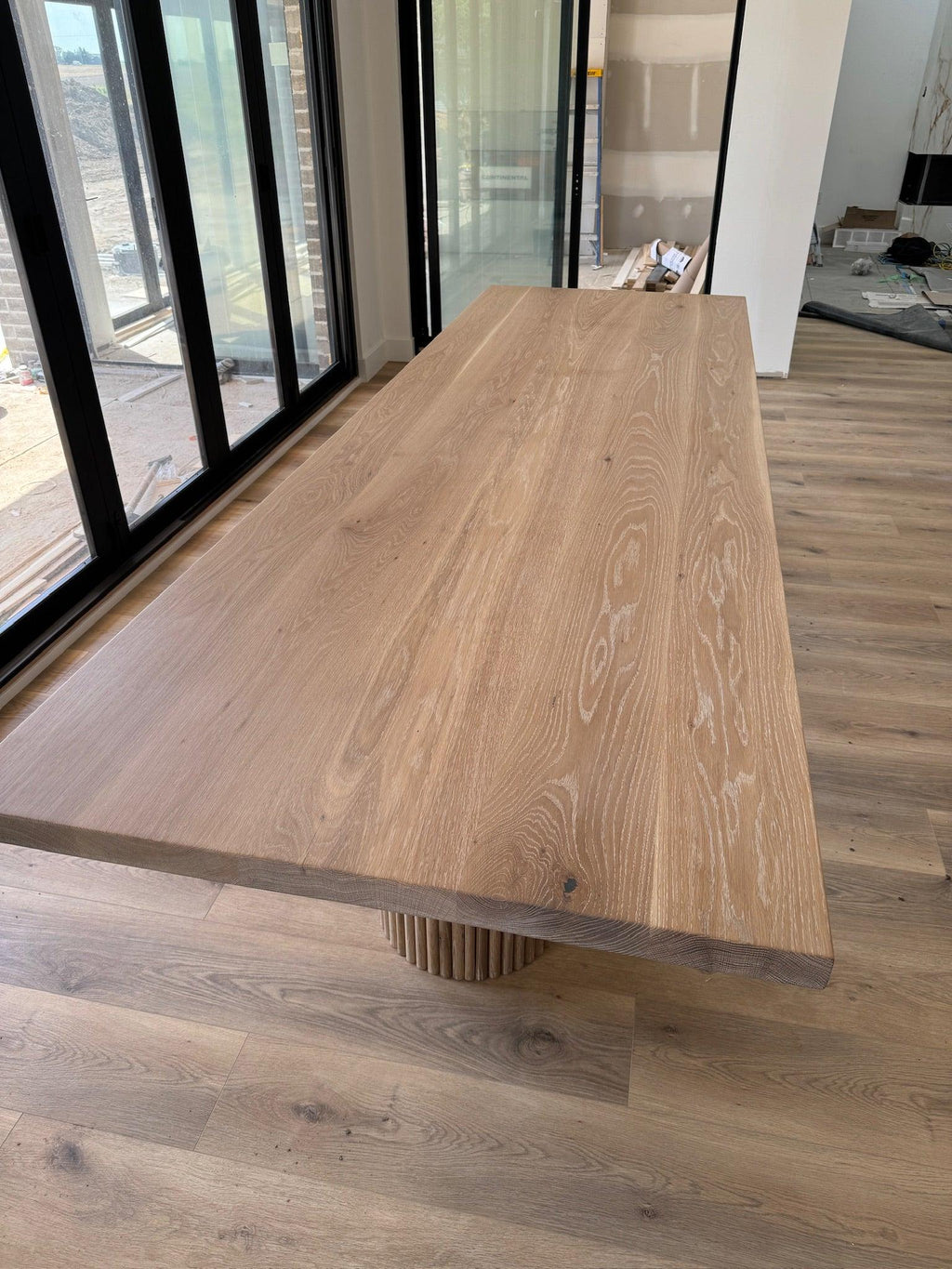 Custom Made Rectangle Dimensional Oak Table - Fractal Designs Inc