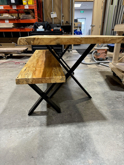 Custom Made Rectangle Book Matched Maple Table
