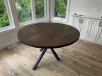 Custom Made Round Walnut Table - Fractal Designs Inc