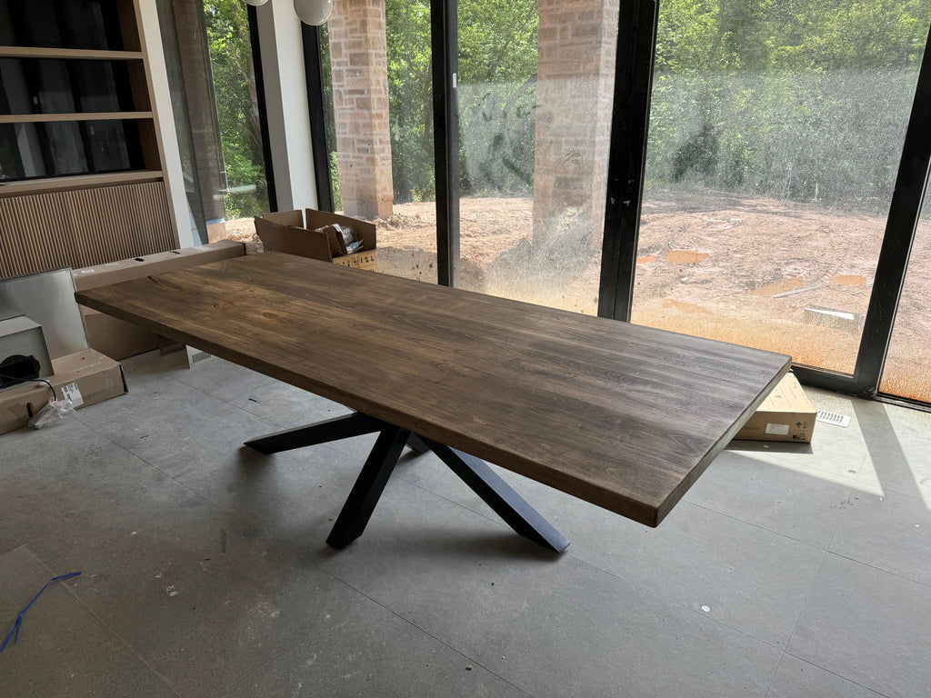 Custom Made Rectangle Dimensional Wormy Maple Table - Fractal Designs Inc