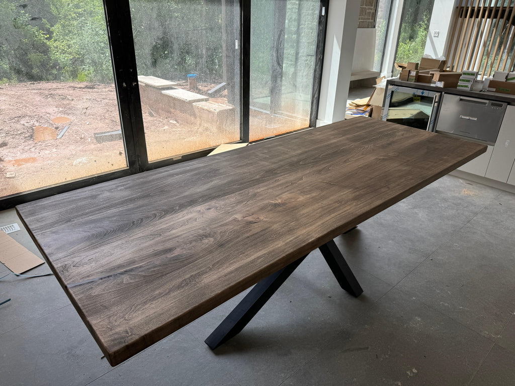 Custom Made Rectangle Dimensional Wormy Maple Table - Fractal Designs Inc