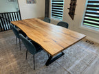 Custom Made Rectangle Book Matched Maple Table - Fractal Designs Inc