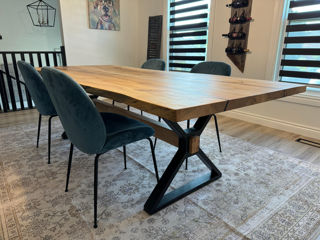 Custom Made Rectangle Book Matched Maple Table - Fractal Designs Inc