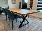 Custom Made Rectangle Book Matched Maple Table - Fractal Designs Inc