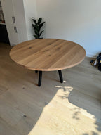 Custom Made Round Oak Table - Fractal Designs Inc