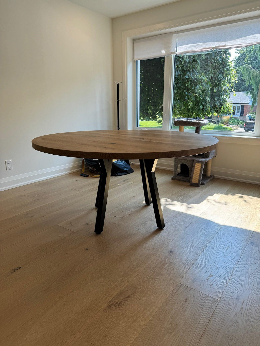 Custom Made Round Oak Table - Fractal Designs Inc