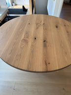 Custom Made Round Oak Table - Fractal Designs Inc
