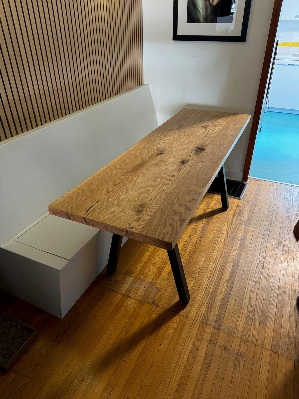 Custom Made Rectangle Dimensional Oak Table - Fractal Designs Inc