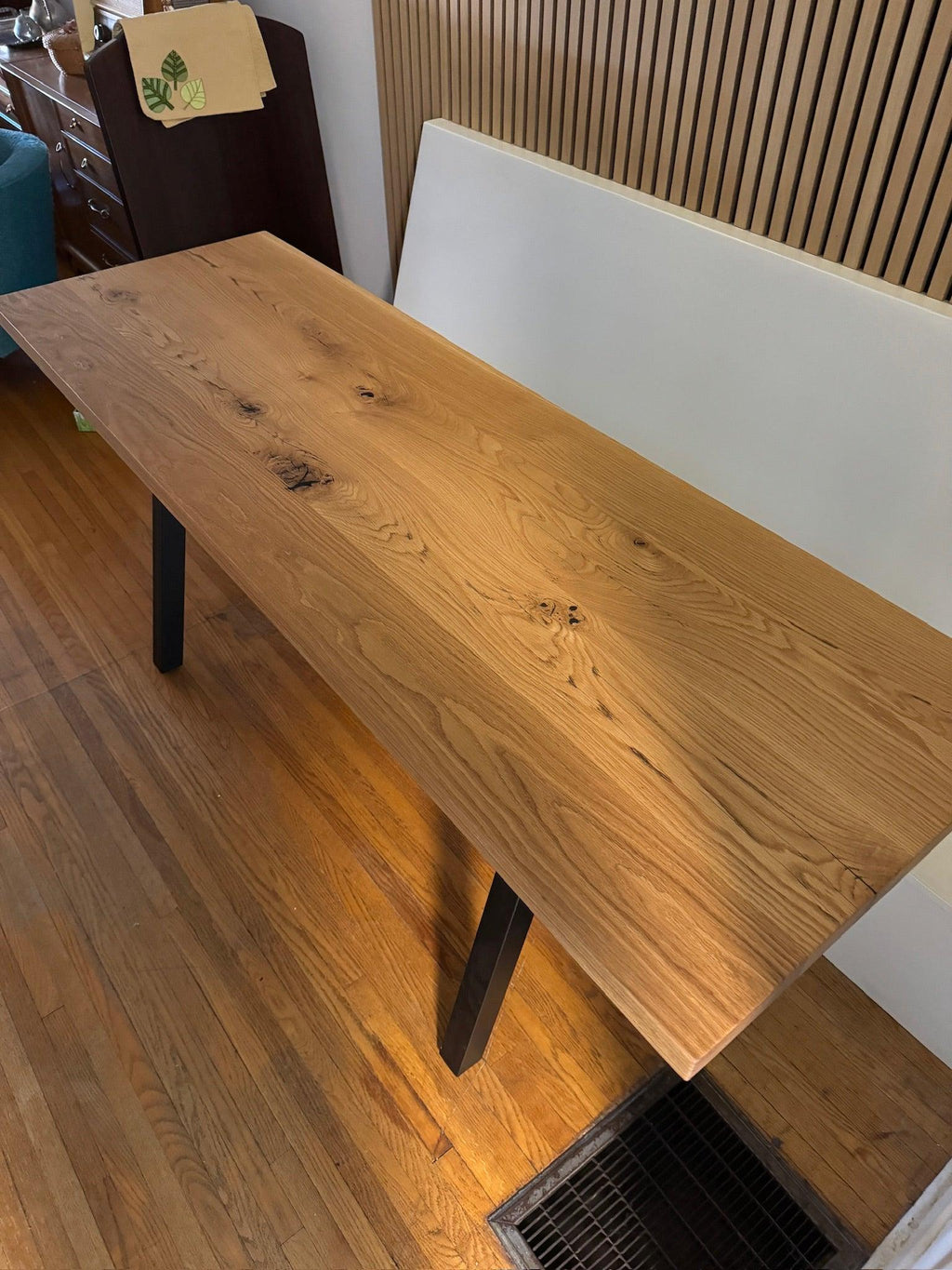 Custom Made Rectangle Dimensional Oak Table - Fractal Designs Inc