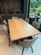 Custom Made Rectangle Dimensional Oak Table - Fractal Designs Inc
