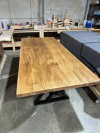 Custom Made Rectangle Dimensional Wormy Maple Table - Fractal Designs Inc