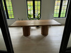 Custom Made Rectangle Dimensional Oak Table - Fractal Designs Inc