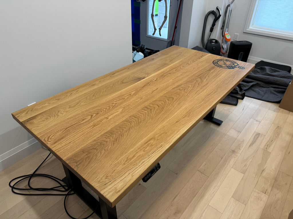Custom Made Rectangle Dimensional Oak Table - Fractal Designs Inc
