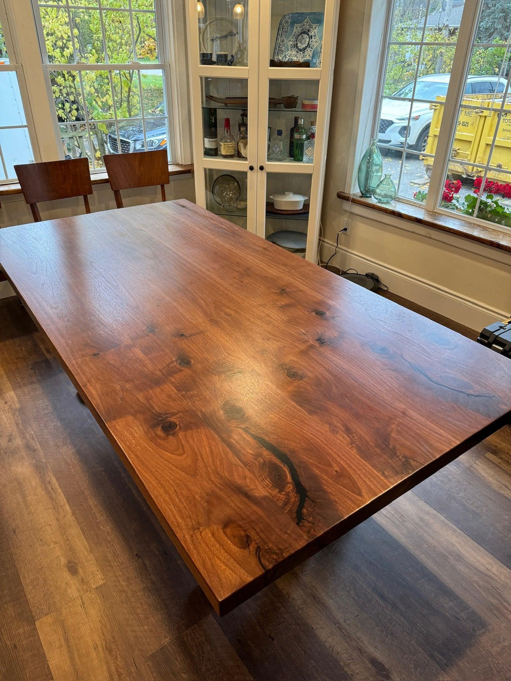 Custom Made Rectangle Dimensional Walnut Table - Fractal Designs Inc