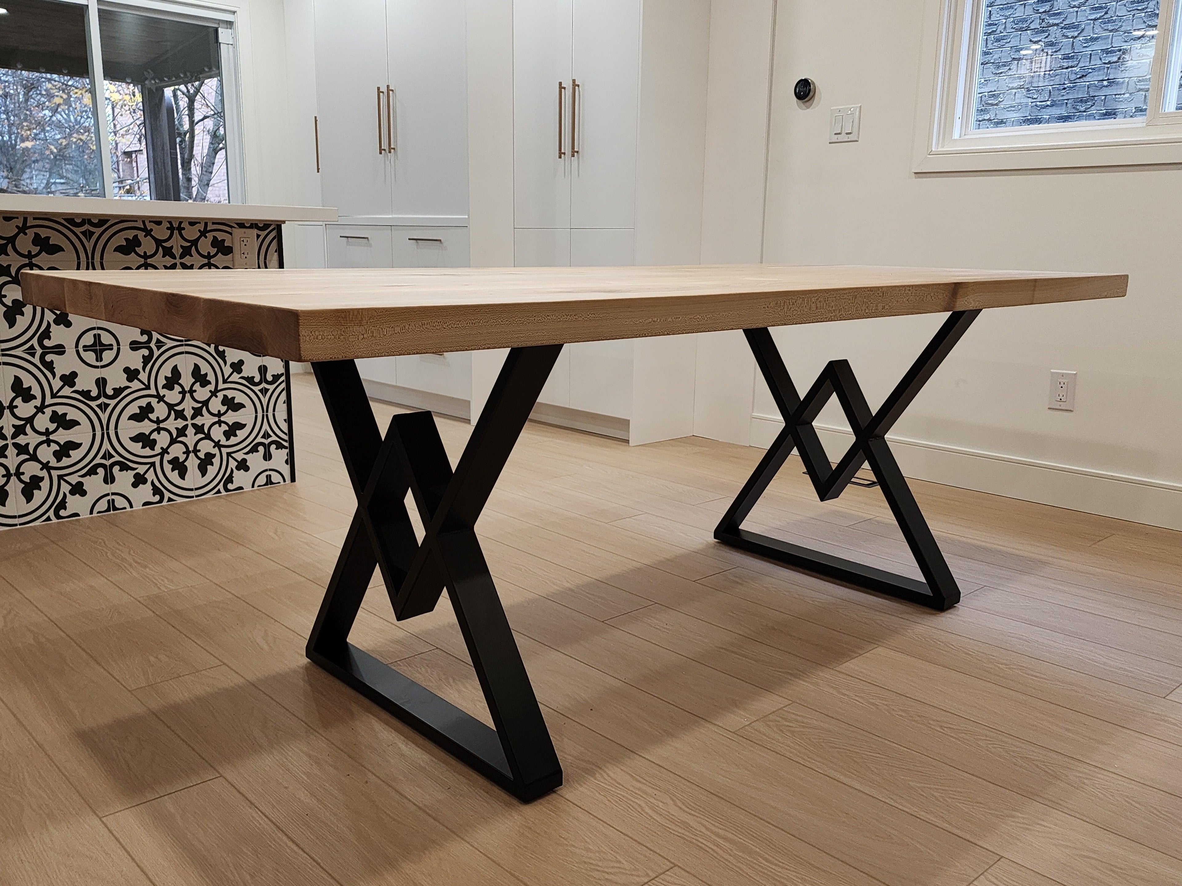 Custom Made Rectangle Dimensional Clear Maple Table - Fractal Designs Inc