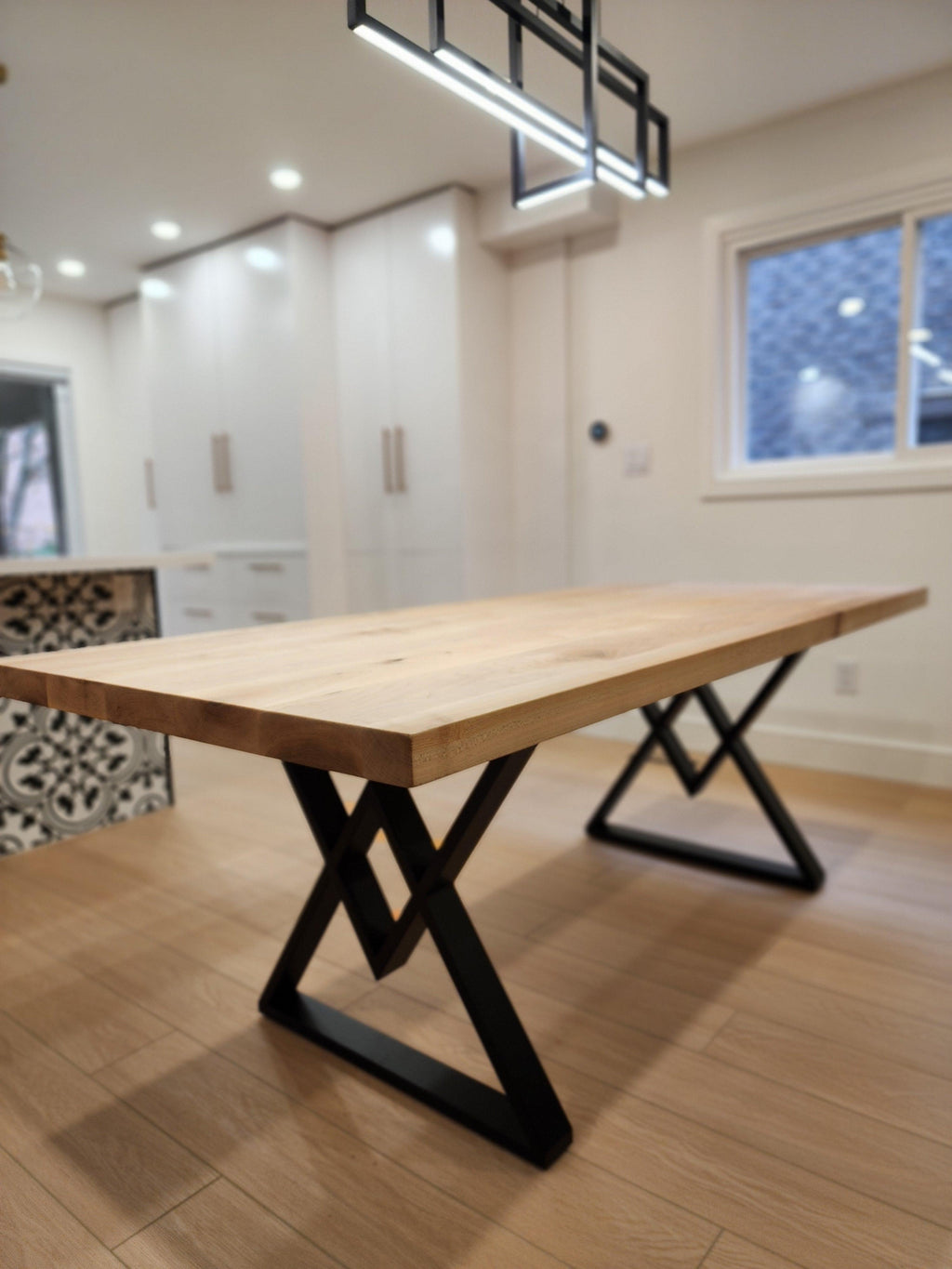 Custom Made Rectangle Dimensional Clear Maple Table - Fractal Designs Inc