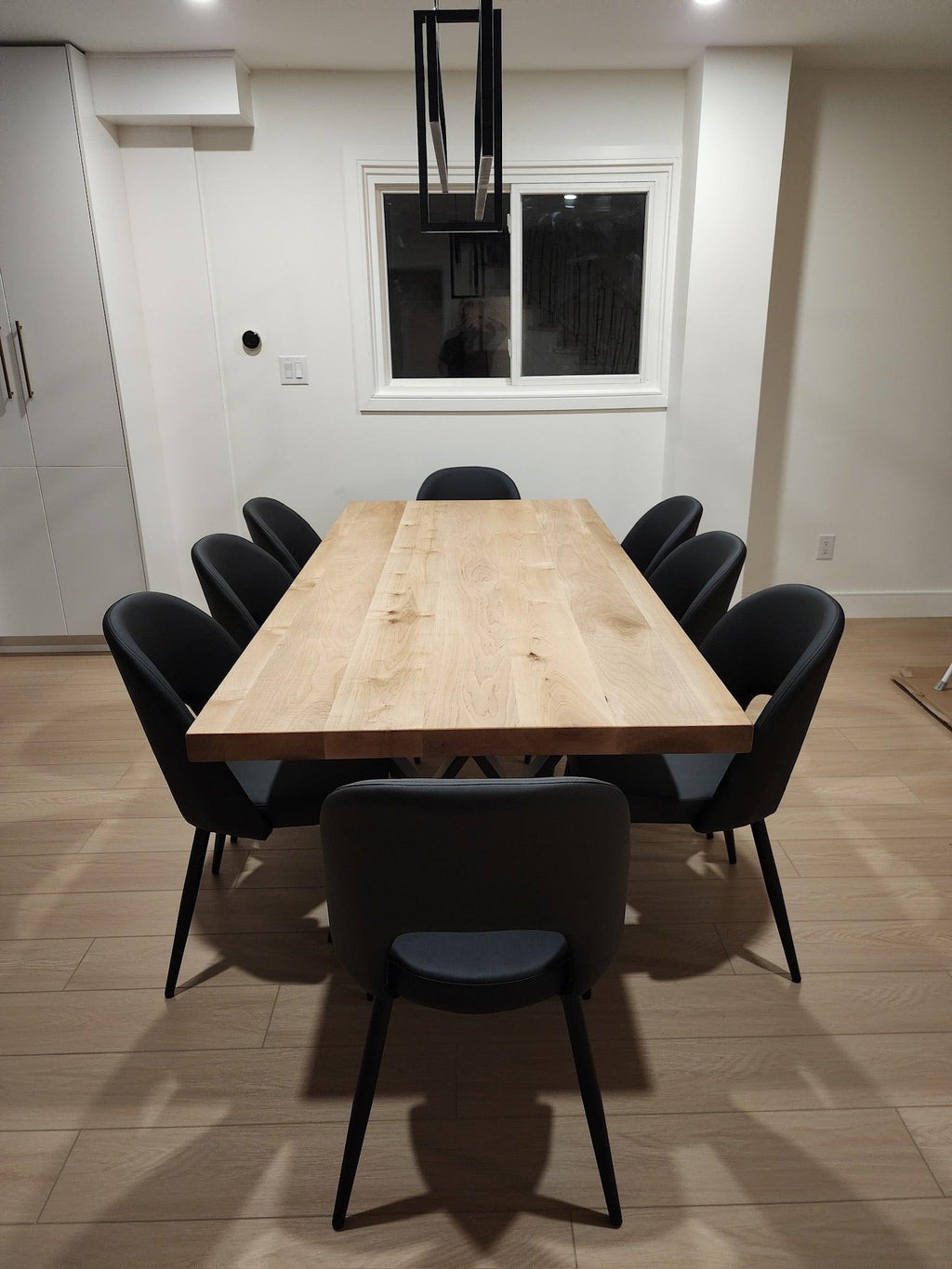 Custom Made Rectangle Dimensional Clear Maple Table - Fractal Designs Inc