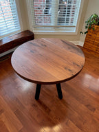 Custom Made Round Walnut Table - Fractal Designs Inc