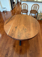 Custom Made Round Walnut Table - Fractal Designs Inc