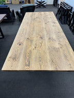 Custom Made Rectangle Dimensional Oak Table - Fractal Designs Inc