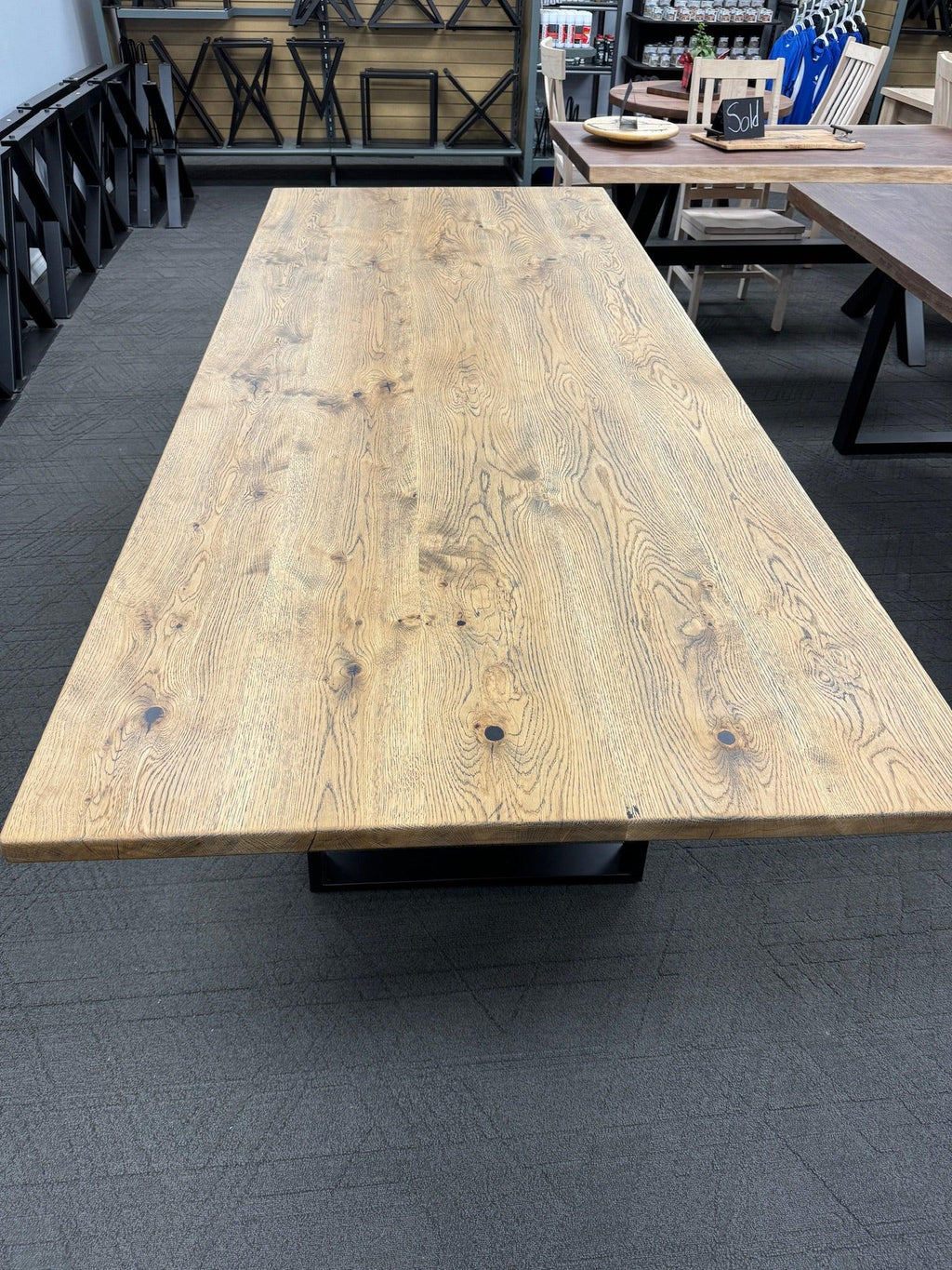 Custom Made Rectangle Dimensional Oak Table - Fractal Designs Inc