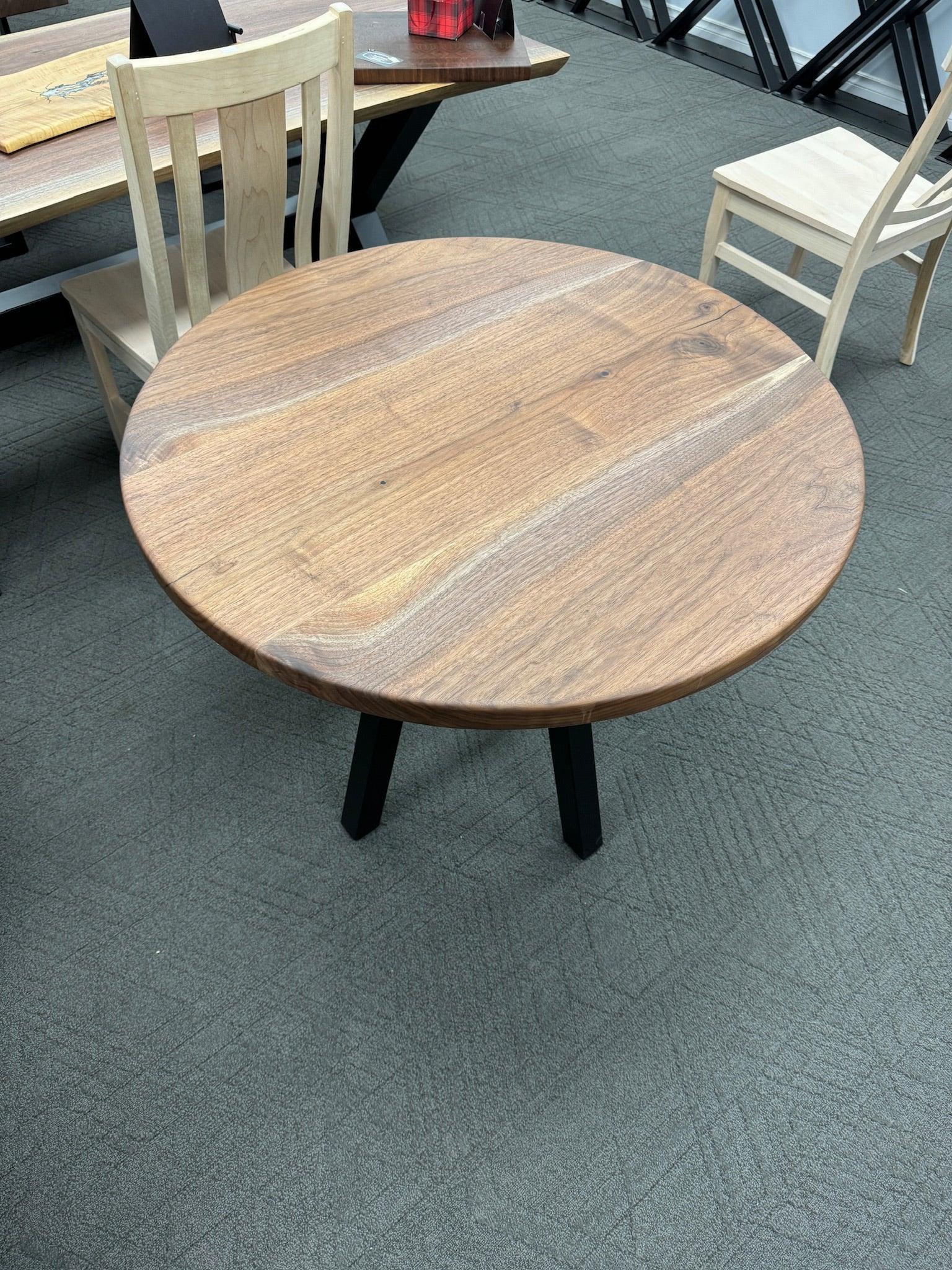 Custom Made Round Walnut Table - Fractal Designs Inc
