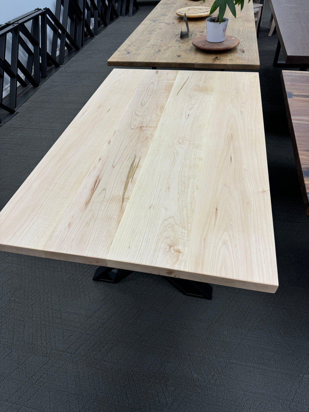 Custom Made Rectangle Dimensional Clear Maple Table - Fractal Designs Inc