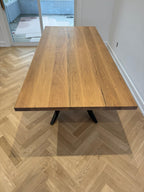 Custom Made Rectangle Dimensional Oak Table - Fractal Designs Inc
