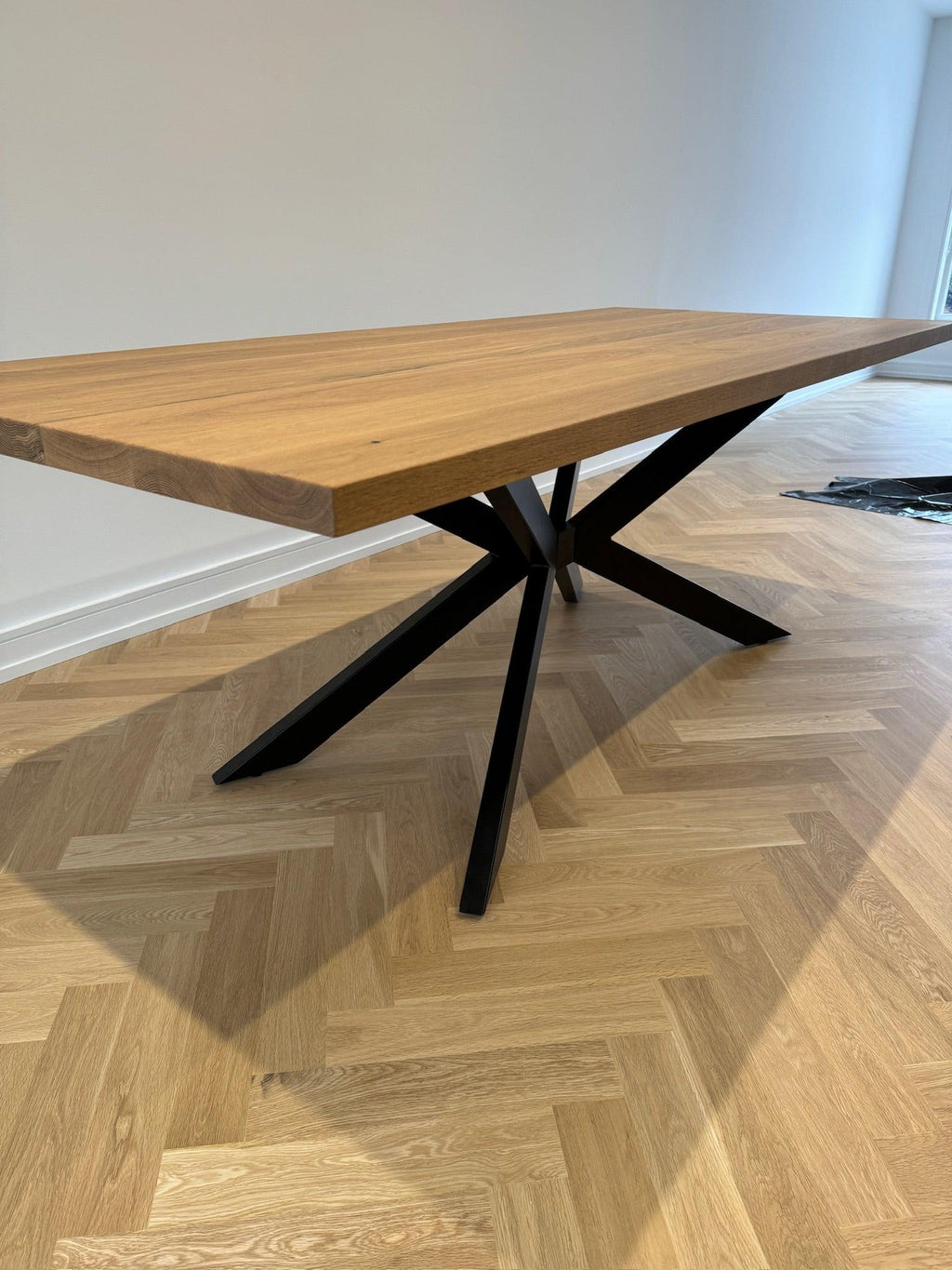Custom Made Rectangle Dimensional Oak Table - Fractal Designs Inc