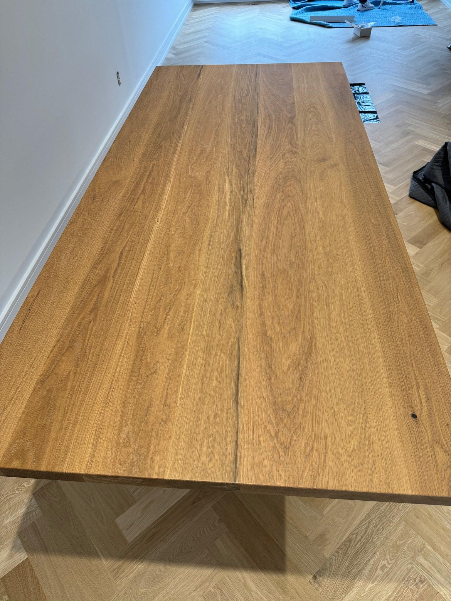 Custom Made Rectangle Dimensional Oak Table - Fractal Designs Inc
