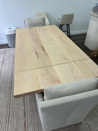 Custom Made Rectangle Dimensional Clear Maple Table - Fractal Designs Inc