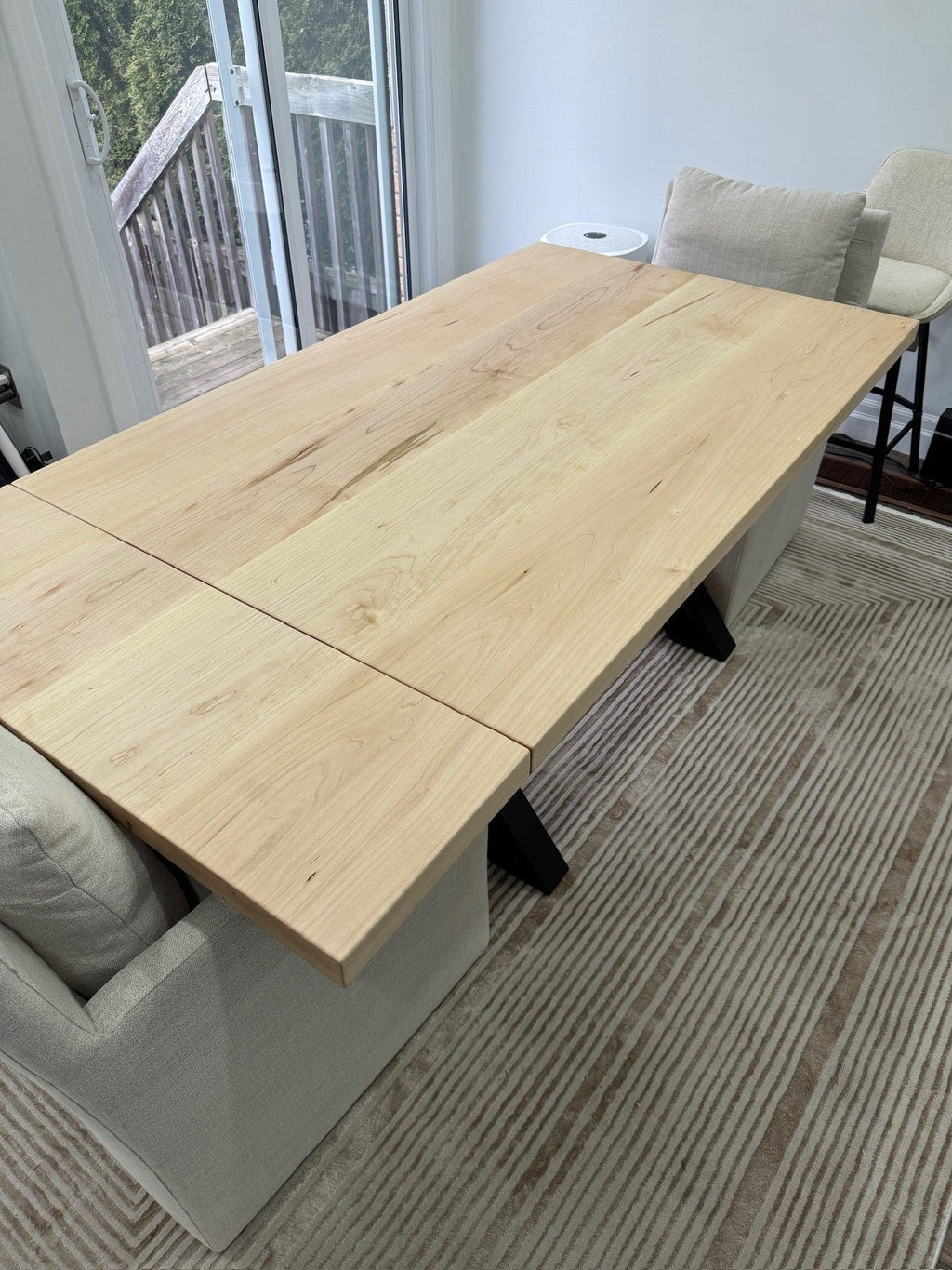 Custom Made Rectangle Dimensional Clear Maple Table - Fractal Designs Inc