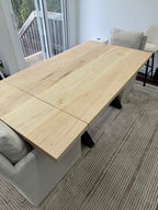 Custom Made Rectangle Dimensional Clear Maple Table - Fractal Designs Inc