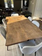 Custom Made Rectangle Book Matched Maple Table - Fractal Designs Inc