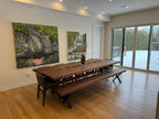 Custom Made Rectangle Dimensional Walnut Table - Fractal Designs Inc