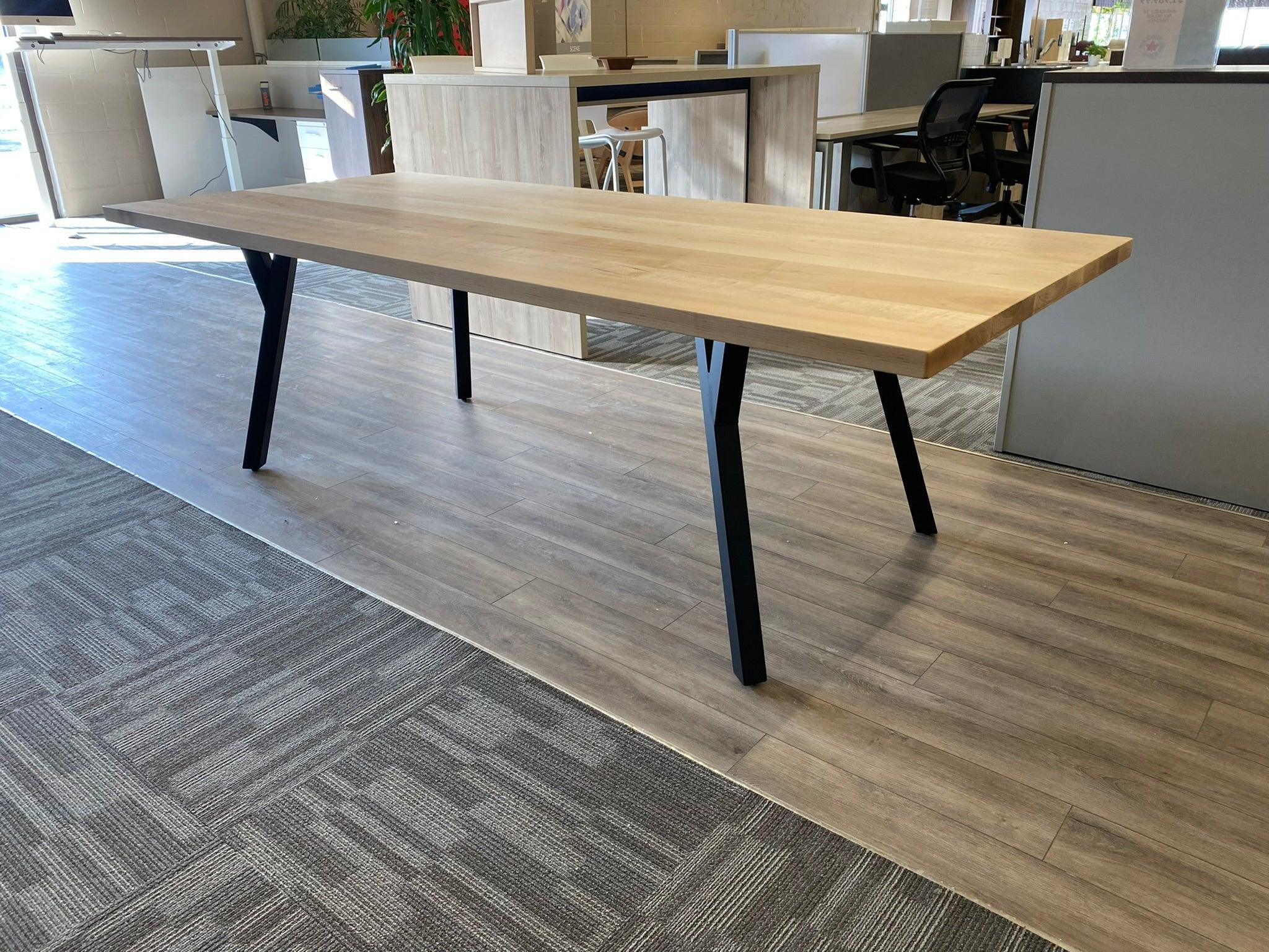 Custom Made Rectangle Dimensional Clear Maple Table - Fractal Designs Inc