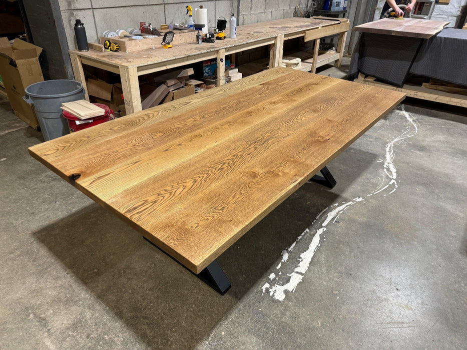 Table rectangulaire en chêne (personnalisée)