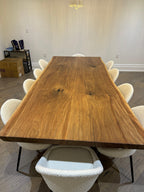 Custom Made Rectangle Book Matched Walnut Table - Fractal Designs Inc